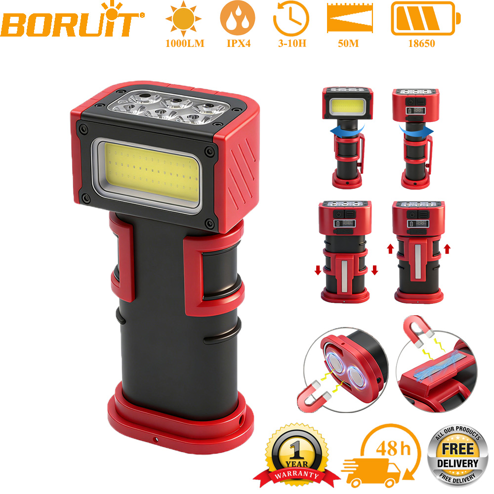 Outdoor Lighting Hooks - BORUiT COB LED Çalışma Işığı 1000LM