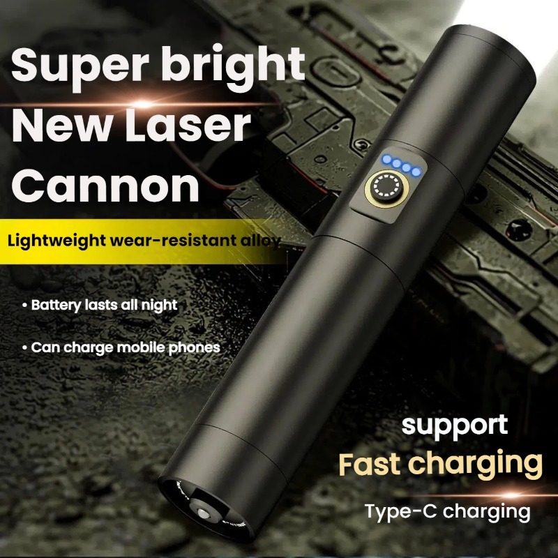 Outdoor Lighting Portable - Güçlü Işık LED El Feneri Tip-C