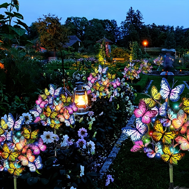Outdoor Lighting Xmas - Güneş LED Kelebek Bahçe Işıkları Su