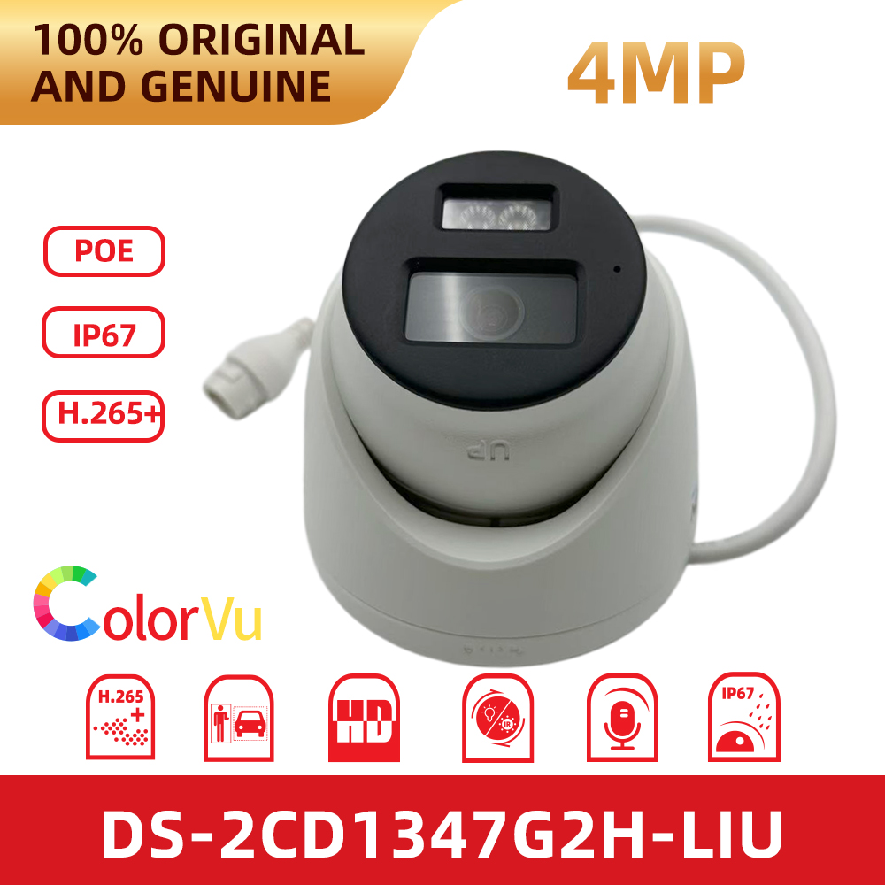 Outdoor Lighting No Electricity - Hikvision DS-2CD1347G2H-LIU 4MP ColorVu Turret IP
