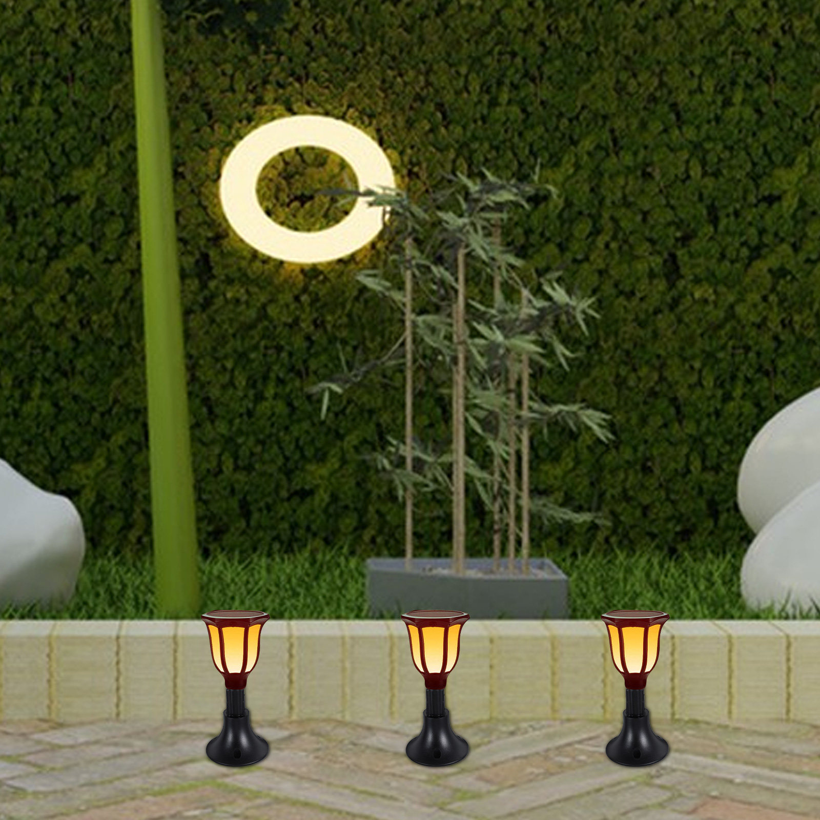 Outdoor Lighting Ground - 10 Adet Güneş Enerjili Lamba Tutucu