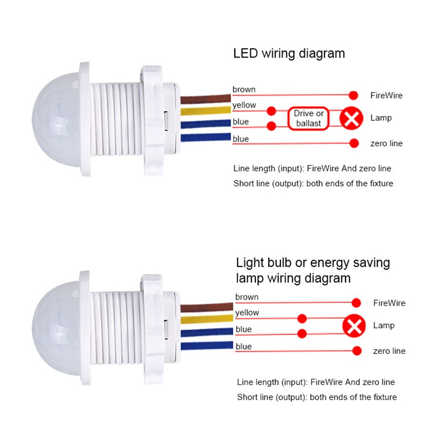 Outdoor Lighting Motion Sensor - PIR Hareket Sensörü Dedektörü Akıllı Anahtar