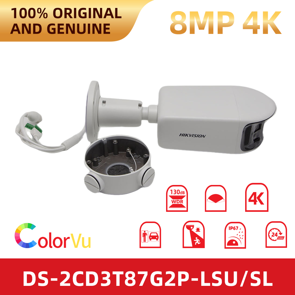 Outdoor Lighting No Electricity - Hikvision DS-2CD3T87G2P-LSU/SL 4K 8MP Panoramik IP