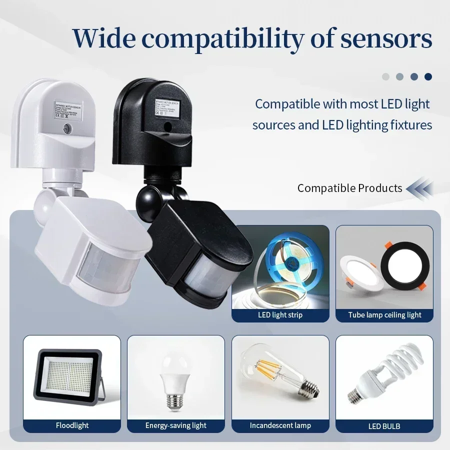 Outdoor Lighting Motion Sensor - 100-240V 12V PIR Hareket Sensörü Otomatik