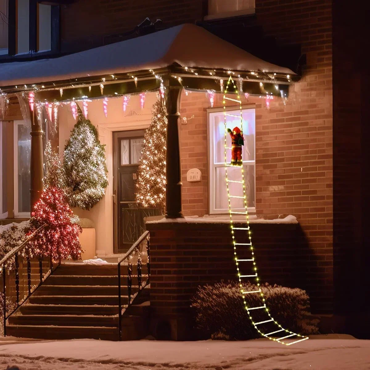 Noel baba ev için LED merdiven - Outdoor Lighting Xmas incelemesi ve fiyatı