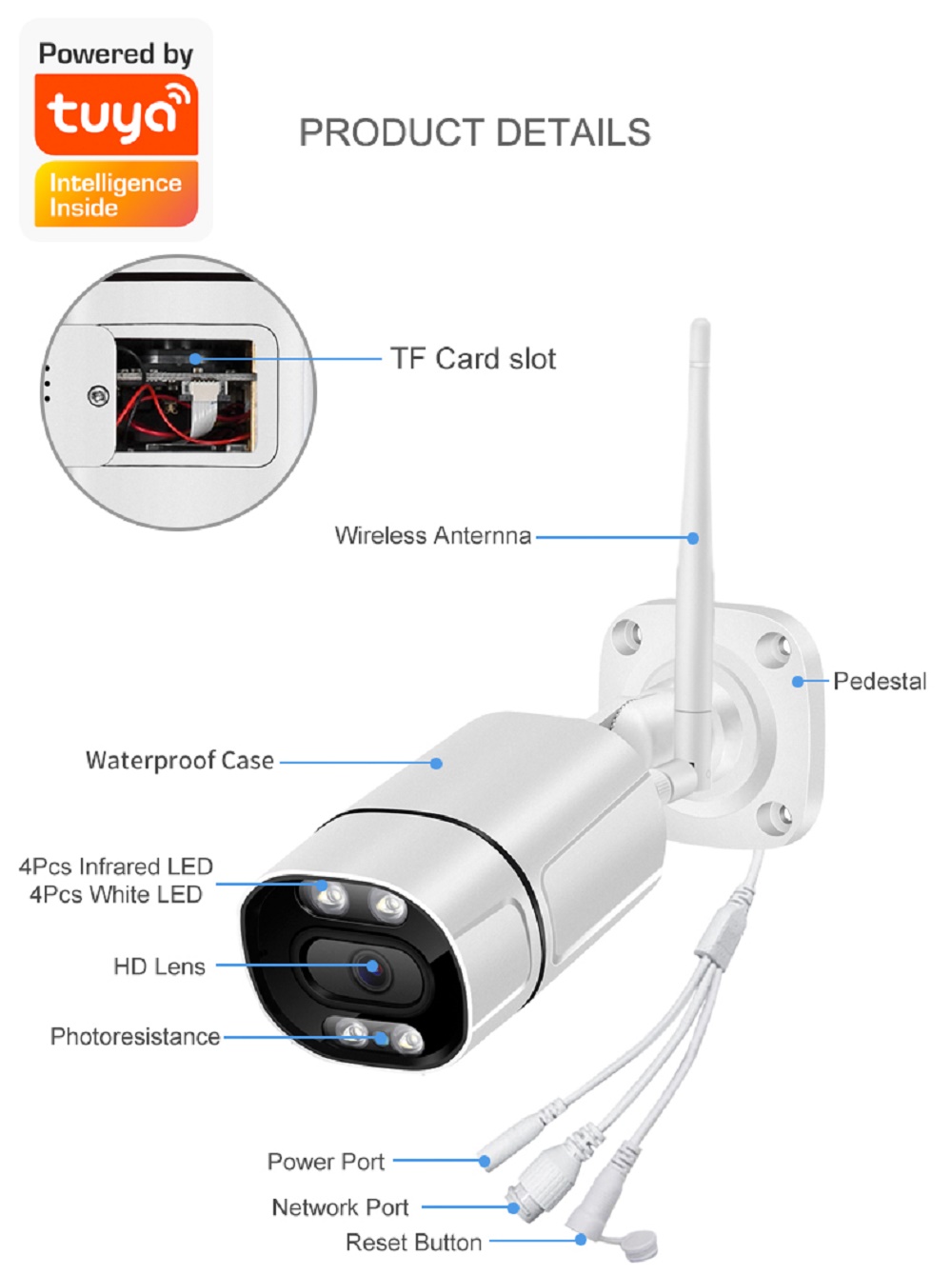Tuya APP 2MP 1080P Dış Mekan S - Outdoor Lighting No Electricity incelemesi ve fiyatı