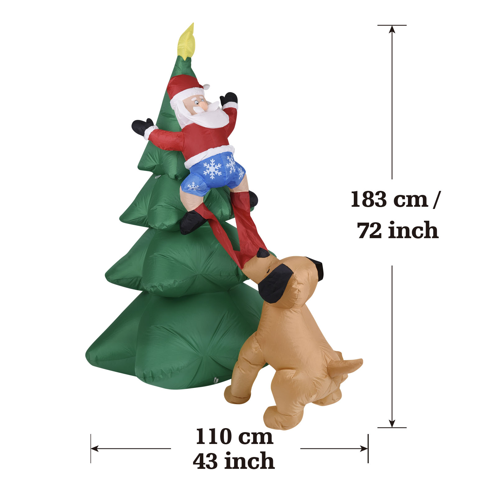 Noel Şişme Köpek, Noel Baba il - Outdoor Lighting Xmas incelemesi ve fiyatı