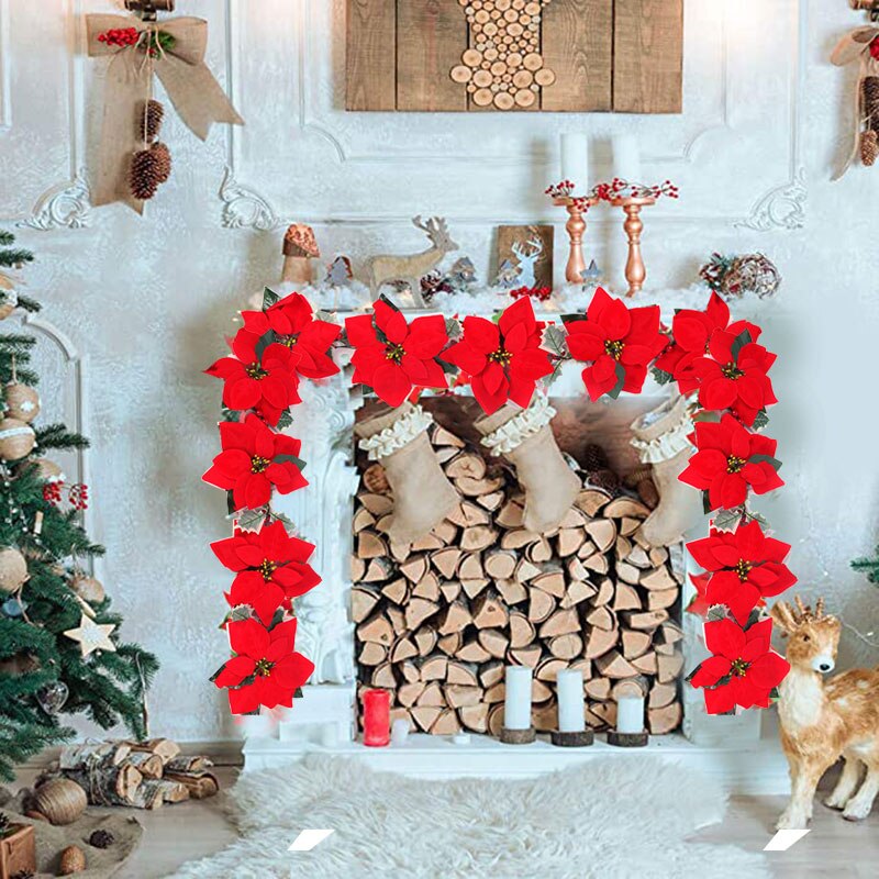 2/3m Noel Poinsettia çiçek çel - Outdoor Lighting Xmas incelemesi ve fiyatı