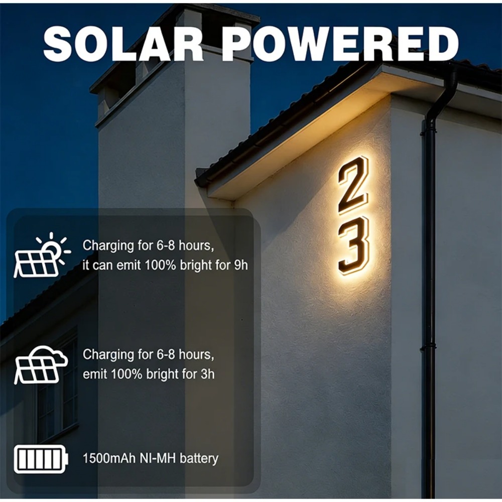Yeni LED Güneş Enerjili Ev Num - Outdoor Lighting Architectural incelemesi ve fiyatı