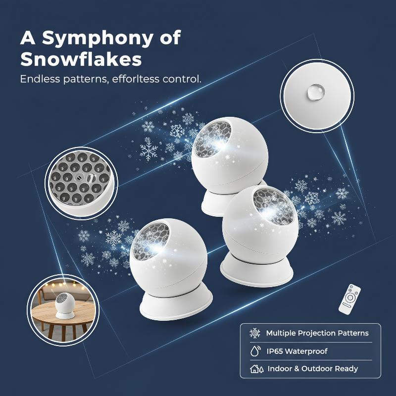 360 °   Dönen LED Kar Tanesi P - Outdoor Lighting Xmas incelemesi ve fiyatı