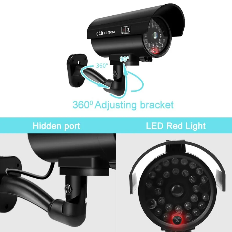 1PC Sahte Güvenlik Kamerası Su - Outdoor Lighting Cable incelemesi ve fiyatı