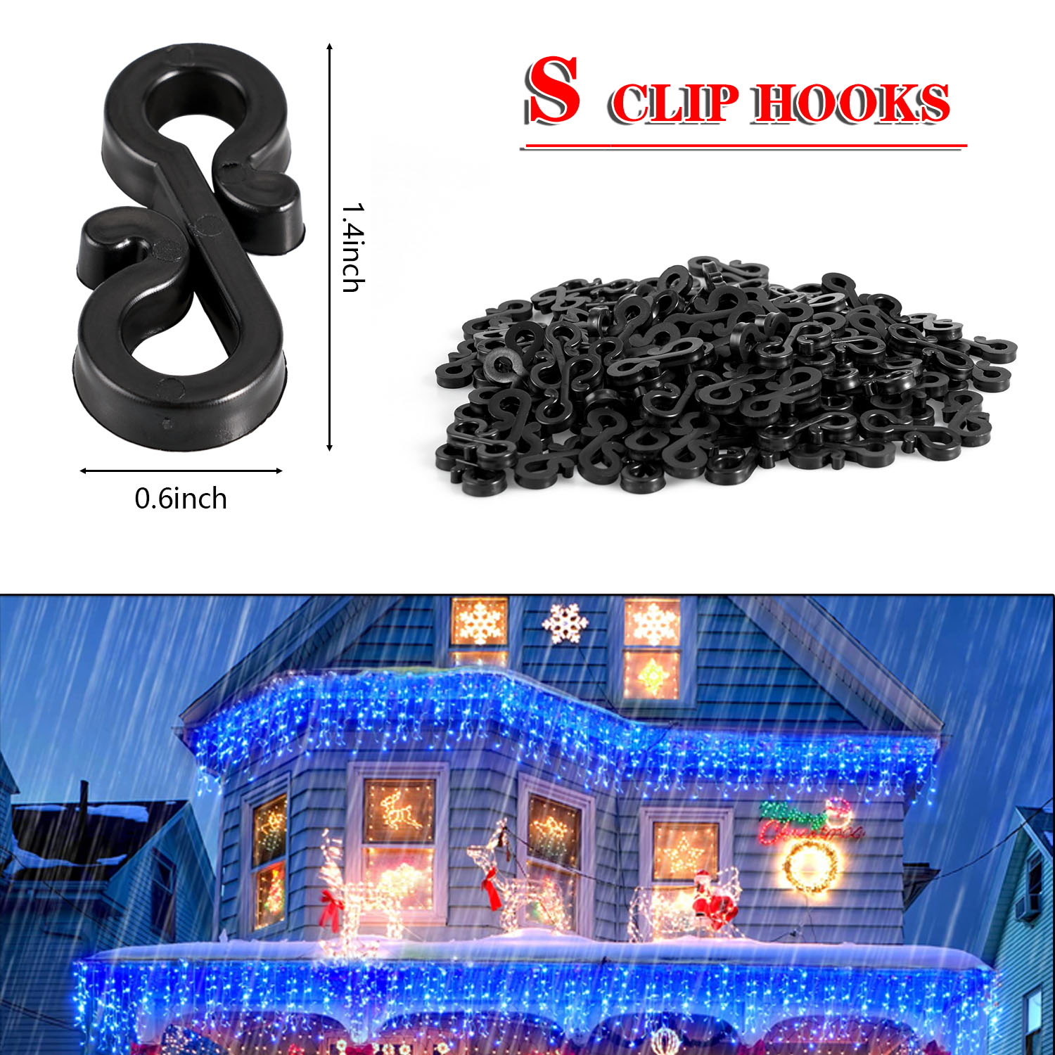 120 adet plastik kanca oluk ka - Outdoor Lighting Xmas incelemesi ve fiyatı