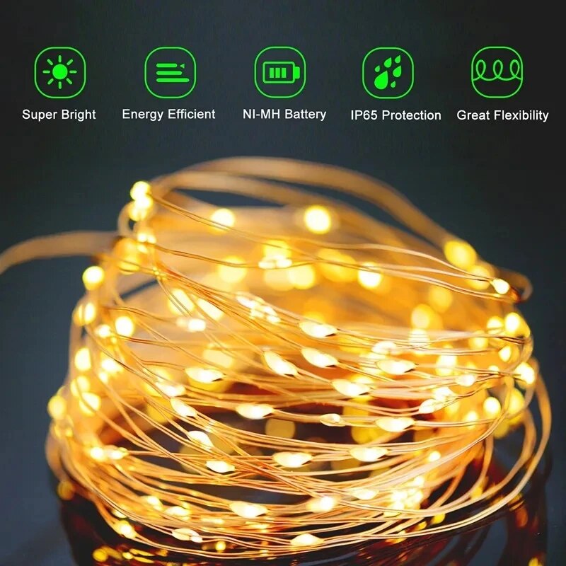 100 LED güneş peri su geçirmez - Halo Outdoor Lighting incelemesi ve fiyatı
