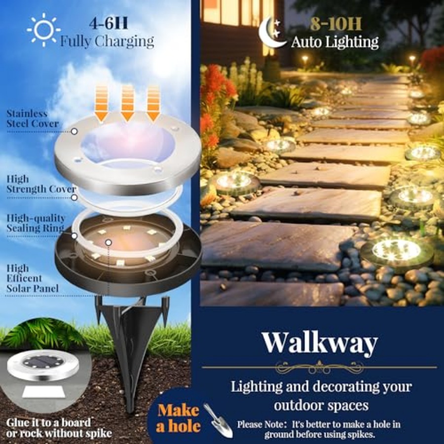 Güneş Enerjili Zemin Lambaları - Outdoor Lighting Ground incelemesi ve fiyatı